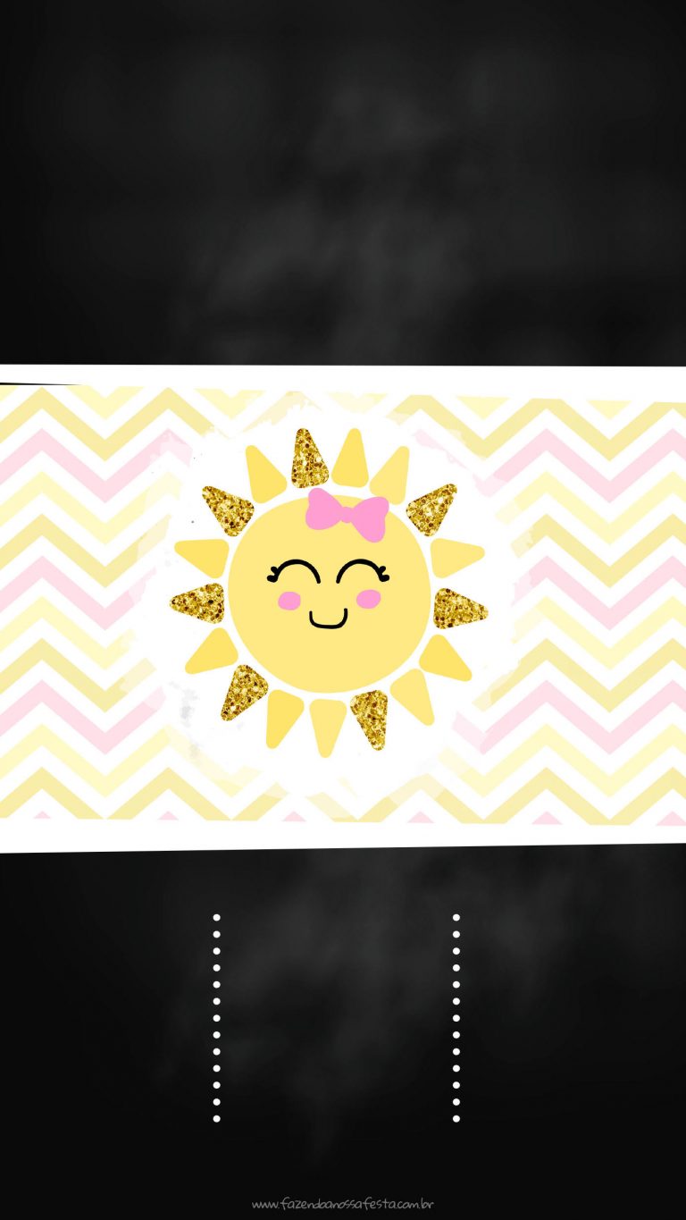 Convite Chalkboard Virtual Sunshine Fazendo a Nossa Festa