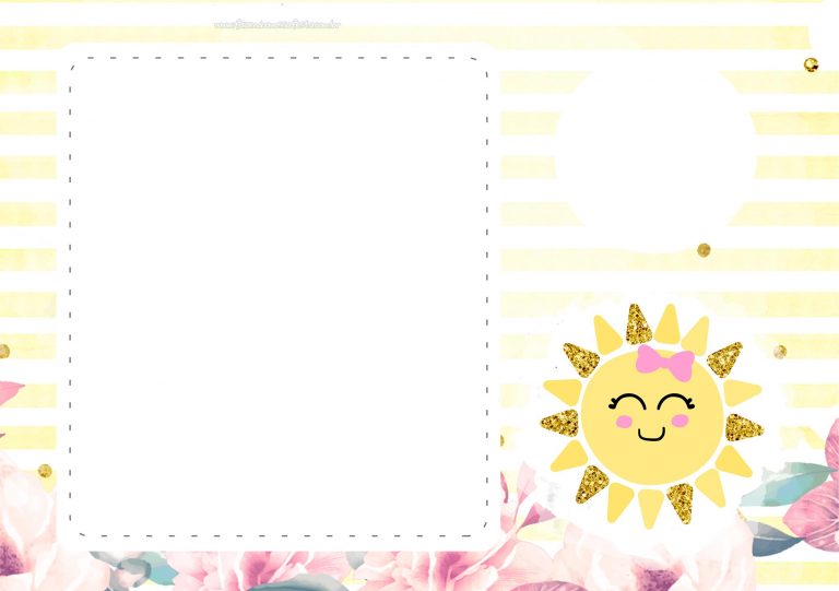 Convite Raio de Sol para Imprimir Fazendo a Nossa Festa
