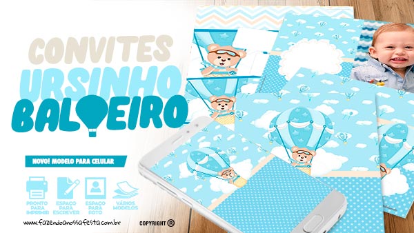 Convite Ursinho Marinheiro Chá De Bebê Azul Edite Online