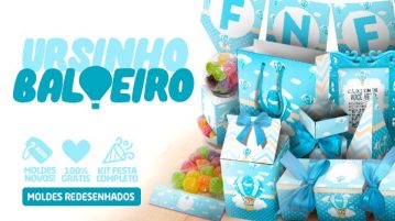 Kit Festa Ursinho Baloeiro Grátis para Imprimir Kit Festa Ursinho Baloeiro