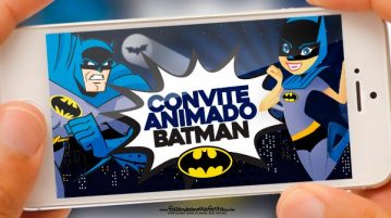 Convite Animado Batman Grátis para Baixar e Editar Convite Animado Batman
