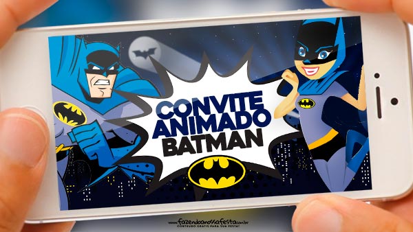 Convite Animado Batman Grátis para Baixar e Editar