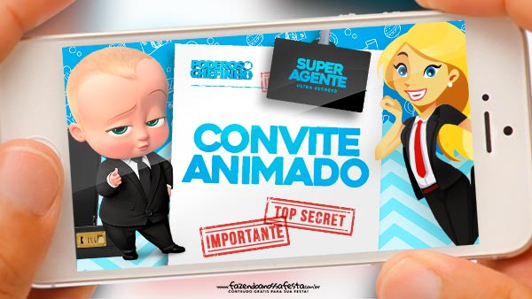 Convite Animado Virtual Frozen Grátis para Baixar e Personalizar