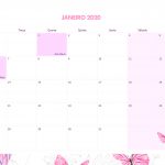 Calendario Mensal Borboletas Janeiro 2020