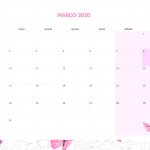 Calendario Mensal Borboletas Marco 2020