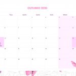 Calendario Mensal Borboletas Outubro 2020