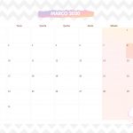 Calendario Mensal Chuva de Amor Marco 2020