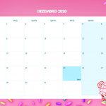 Calendario Mensal Cupcake Dezembro 2020