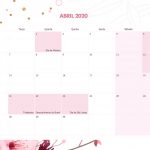 Calendario Mensal Floral Abril 2020