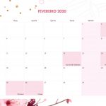 Calendario Mensal Floral Fevereiro 2020