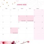 Calendario Mensal Floral Junho 2020