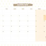Calendario Mensal Lhama Amarela Agosto 2020