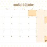 Calendario Mensal Lhama Amarela Maio 2020