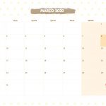 Calendario Mensal Lhama Amarela Marco 2020