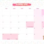 Calendario Mensal Lhama Rosa Fevereiro 2020