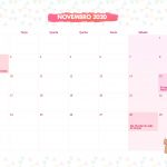 Calendario Mensal Lhama Rosa Novembro 2020