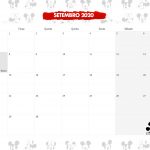 Calendario Mensal Mickey e Minnie Setembro 2020