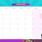 Calendario Mensal Mulher Afro Marco 2020