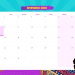 Calendario Mensal Mulher Afro Setembro 2020