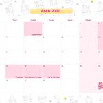 Calendario Mensal No Drama Lhama Abril 2020