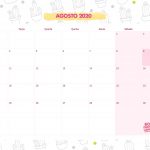 Calendario Mensal No Drama Lhama Agosto 2020