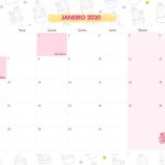 Calendario Mensal No Drama Lhama Janeiro 2020