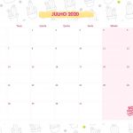 Calendario Mensal No Drama Lhama Julho 2020