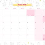 Calendario Mensal No Drama Lhama Maio 2020