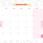 Calendario Mensal No Drama Lhama Outubro 2020