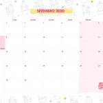 Calendario Mensal No Drama Lhama Setembro 2020