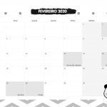 Calendario Mensal Panda Fevereiro 2020