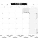 Calendario Mensal Panda Maio 2020