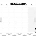 Calendario Mensal Panda Outubro 2020