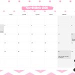 Calendario Mensal Panda Rosa Novembro 2020