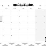 Calendario Mensal Panda Setembro 2020