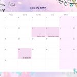 Calendario Mensal Paris Junho 2020