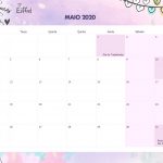 Calendario Mensal Paris Maio 2020