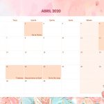 Calendario Mensal Raposinha Abril 2020