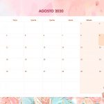Calendario Mensal Raposinha Agosto 2020