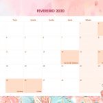 Calendario Mensal Raposinha Fevereiro 2020