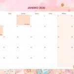 Calendario Mensal Raposinha Janeiro 2020