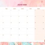 Calendario Mensal Raposinha Julho 2020