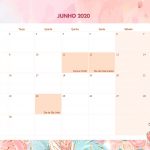 Calendario Mensal Raposinha Junho 2020