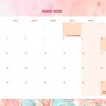 Calendario Mensal Raposinha Maio 2020
