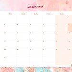 Calendario Mensal Raposinha Marco 2020