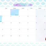 Calendario Mensal Sereia Janeiro 2020