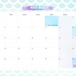 Calendario Mensal Sereia Maio 2020