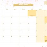 Calendario Mensal Unicornio Dourado Maio 2020