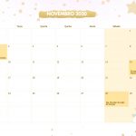 Calendario Mensal Unicornio Dourado Novembro 2020