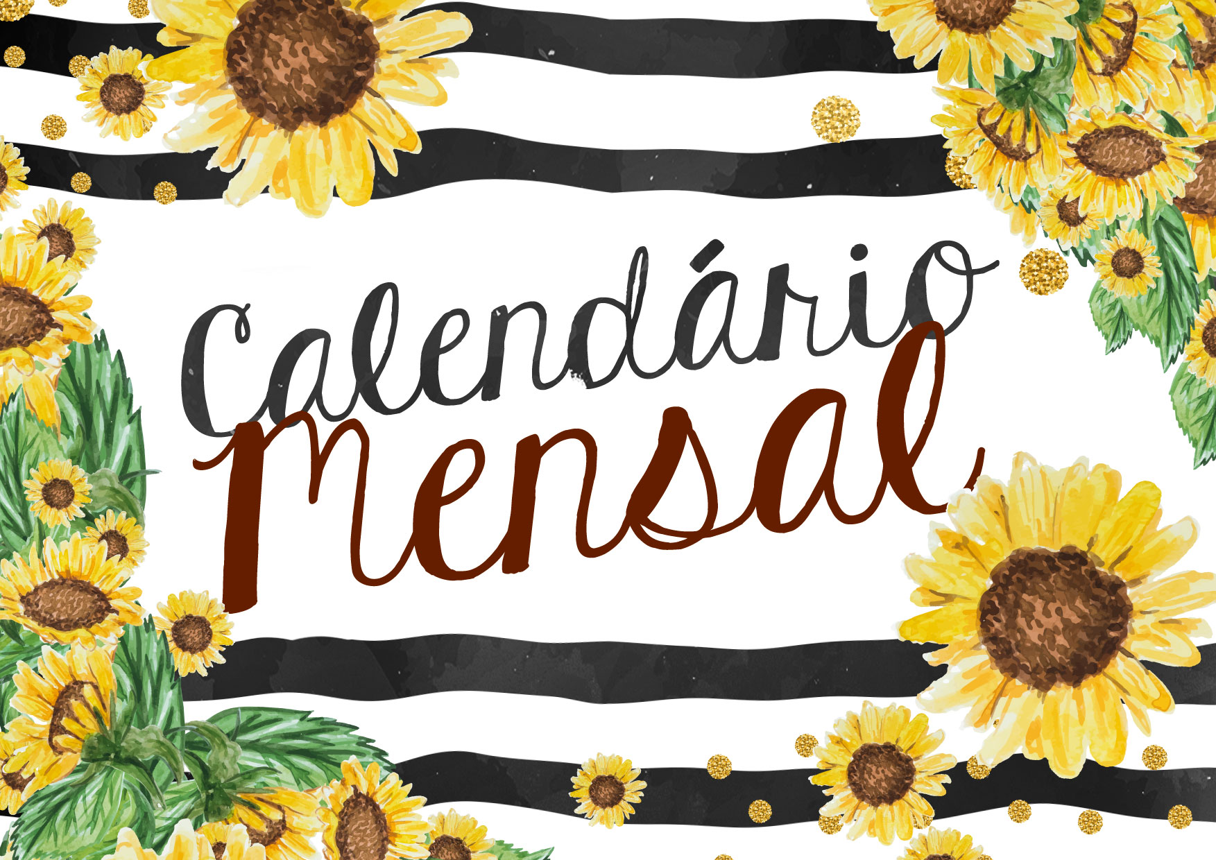 Capa Calendario Mensal Girassol 2020